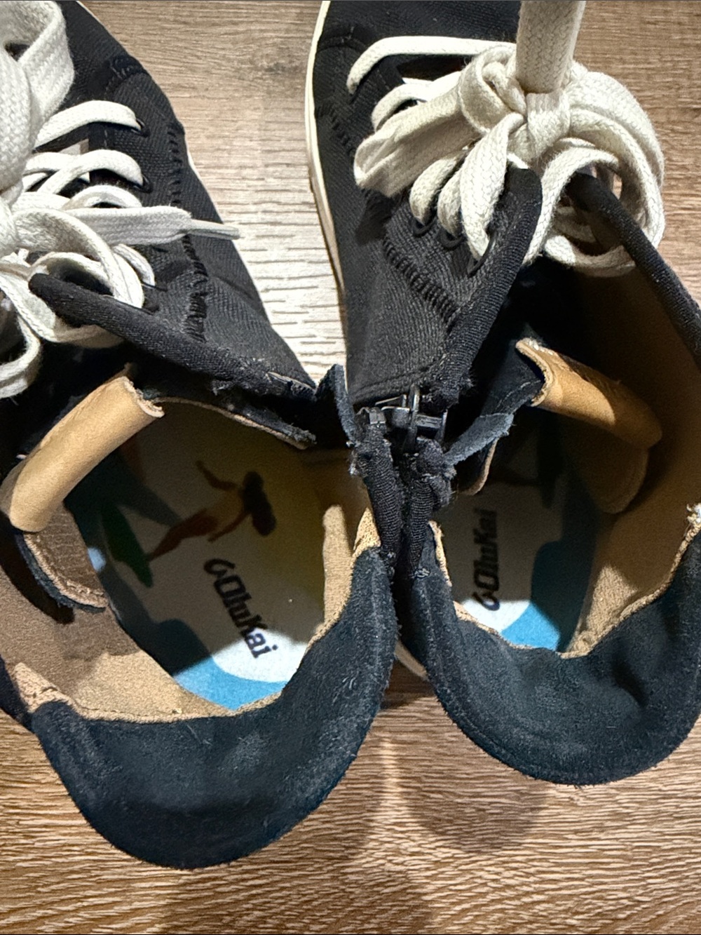 Olukai Pilahi Women's High Top Sneaker, Side Zip, Black, Size 9 - Picture 11 of 13